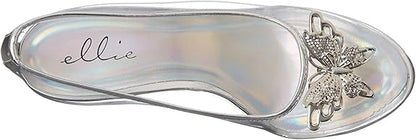 Cinder-301 Clear Glass Slipper Pumps