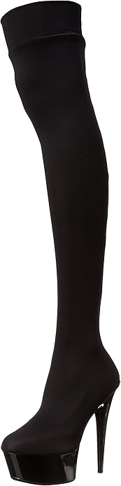 Ski-609 Lycra Stretch Thigh High Platform Boots