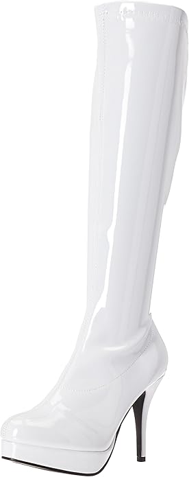 Groove-421 Gogo Patent 4" Heel Knee Boots