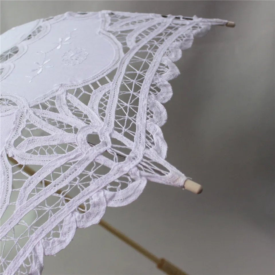 Battenburg Lace Wedding Parasol