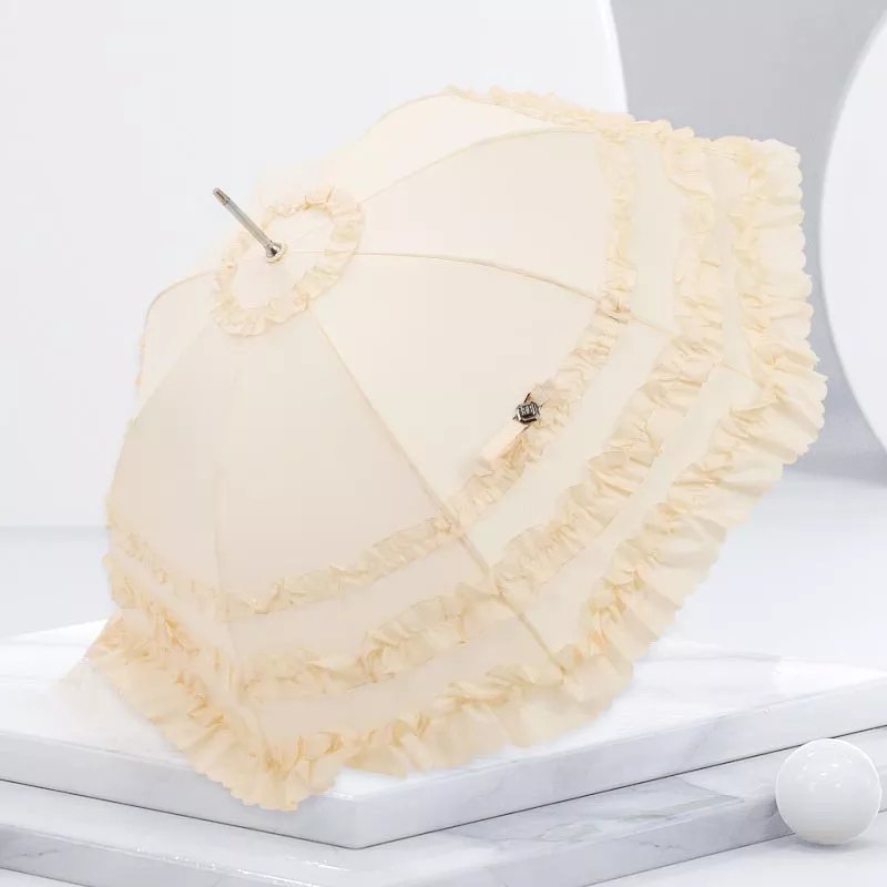 Water Resistant Ruffled Wedding Parasol