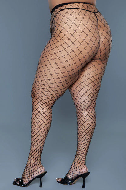 Can't Back Down Large Fishnet Pantyhose (All)