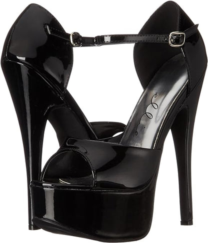 Bambi-652 D'Orsay Patent 6.5" Heel Sandals