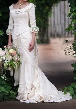 Custom Vintage Inspired Satin Wedding Gown All Sizes/Colors