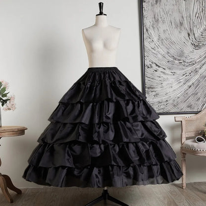 Ruffled 5 Hoop Ball Gown Crinoline Up To 40" Waist