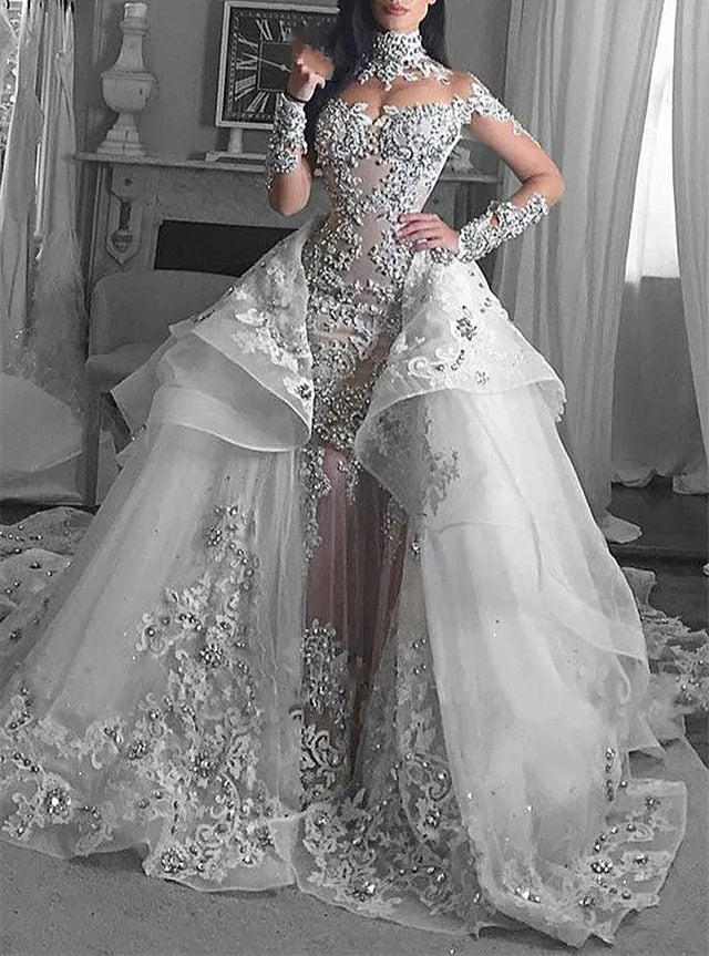 Couture Bejeweled Wedding Gown Set All Sizes/Colors