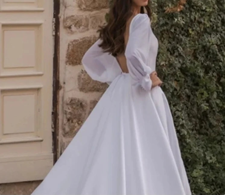 Chiffon & Satin Wedding Gown All Sizes/Colors