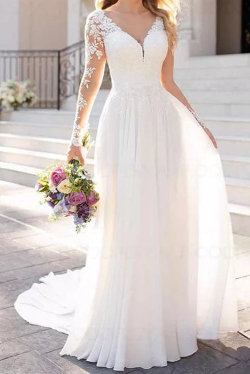 Chiffon/Lace Wedding Gown All Sizes/Colors