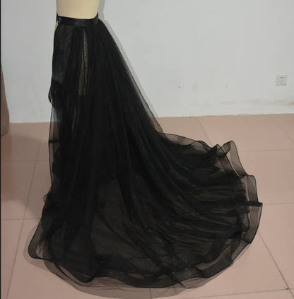 Custom Layered Organza Tulle Detachable Wedding Skirt All Sizes/Colors