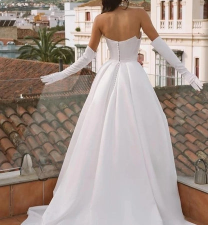 Yasmine Satin Convertible Wedding Gown All Sizes/Colors