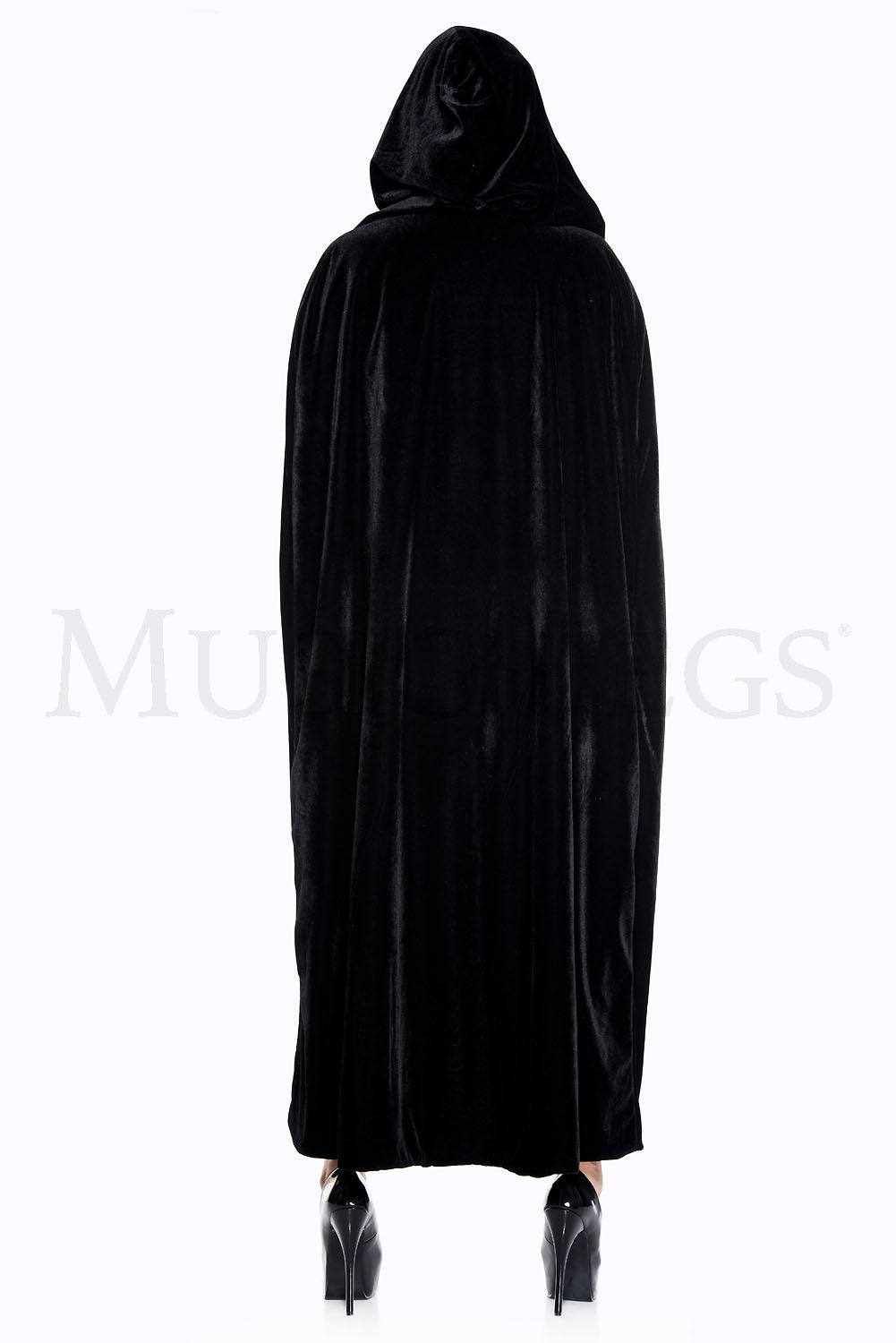 Reversible Hooded Velvet/Satin Cape