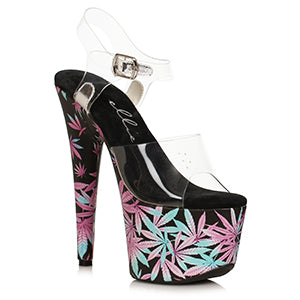 Bambi-709 Tropical Wrap Platform Sandals