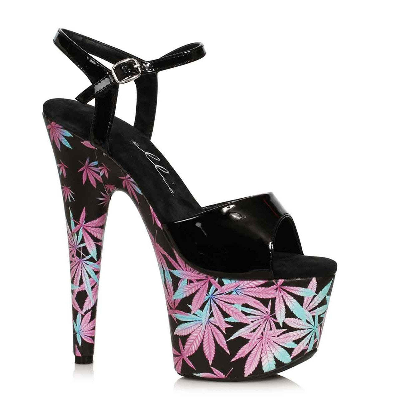 Bambi-709 Tropical Wrap Platform Sandals