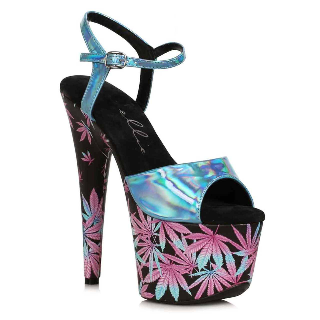 Bambi-709 Tropical Wrap Platform Sandals