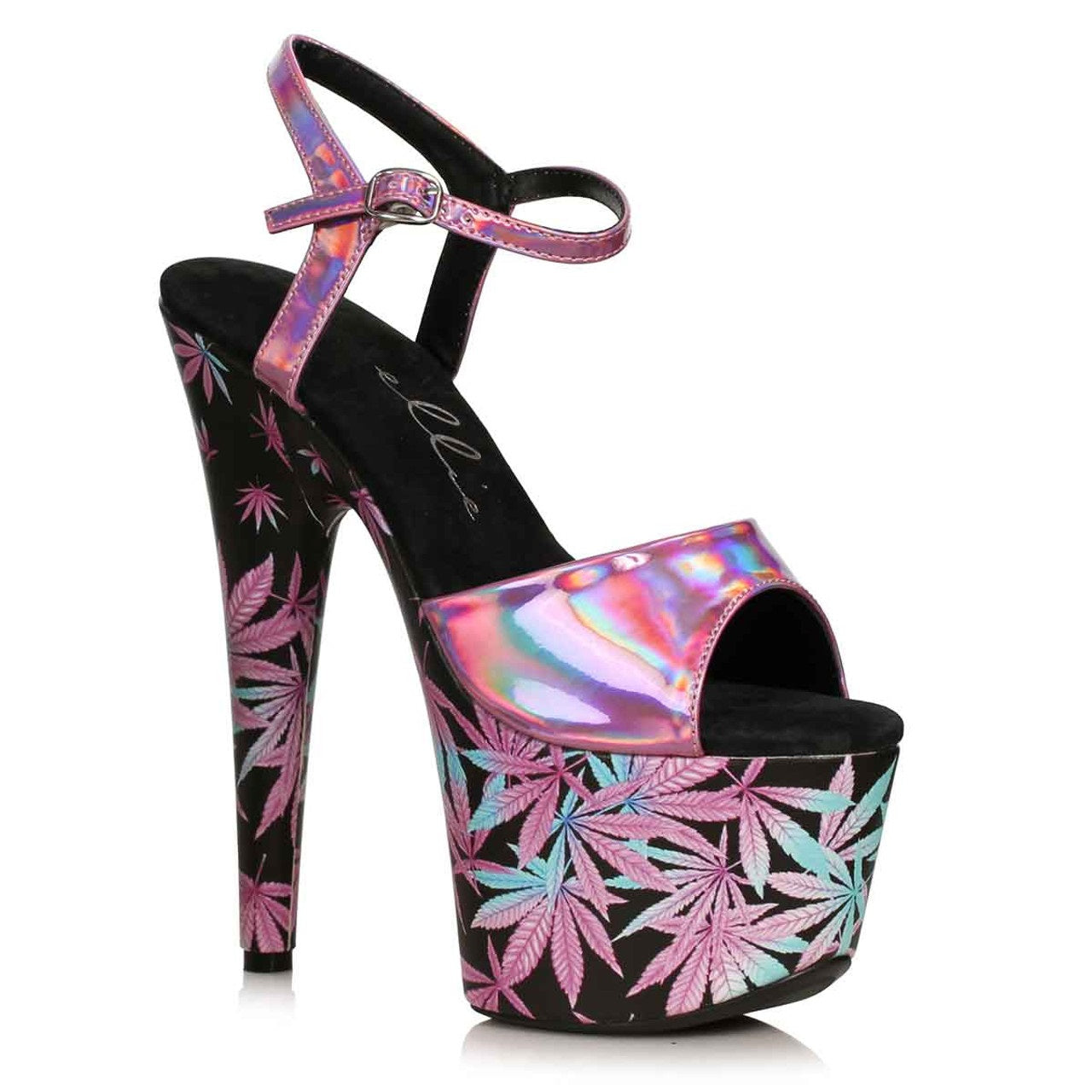 Bambi-709 Tropical Wrap Platform Sandals