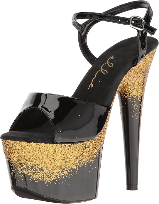 Cari-709 Glitter 7" Platform Sandals