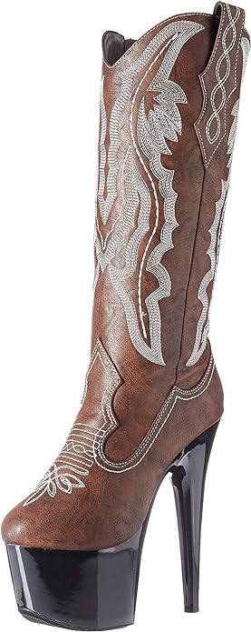 Dallas-709 Cowgirl Platform Boots