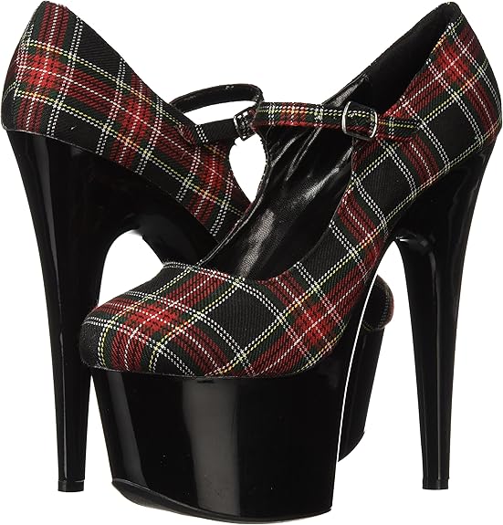 Dom-709 School Girl Plaid 7" Pumps