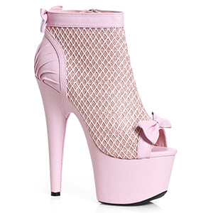 Francesca-709 Patent Sparkle Mesh Booties