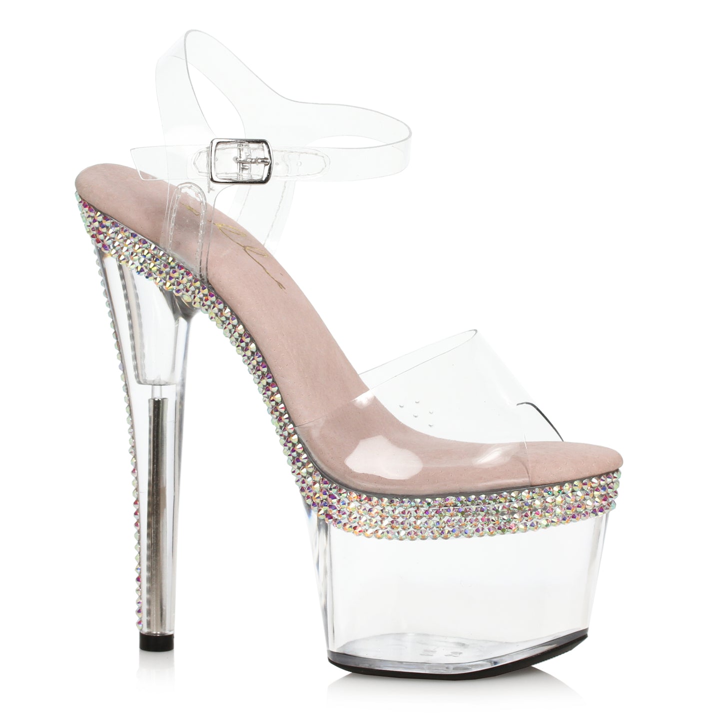 Hattie-709 Rhinestone Platform 7" Sandals