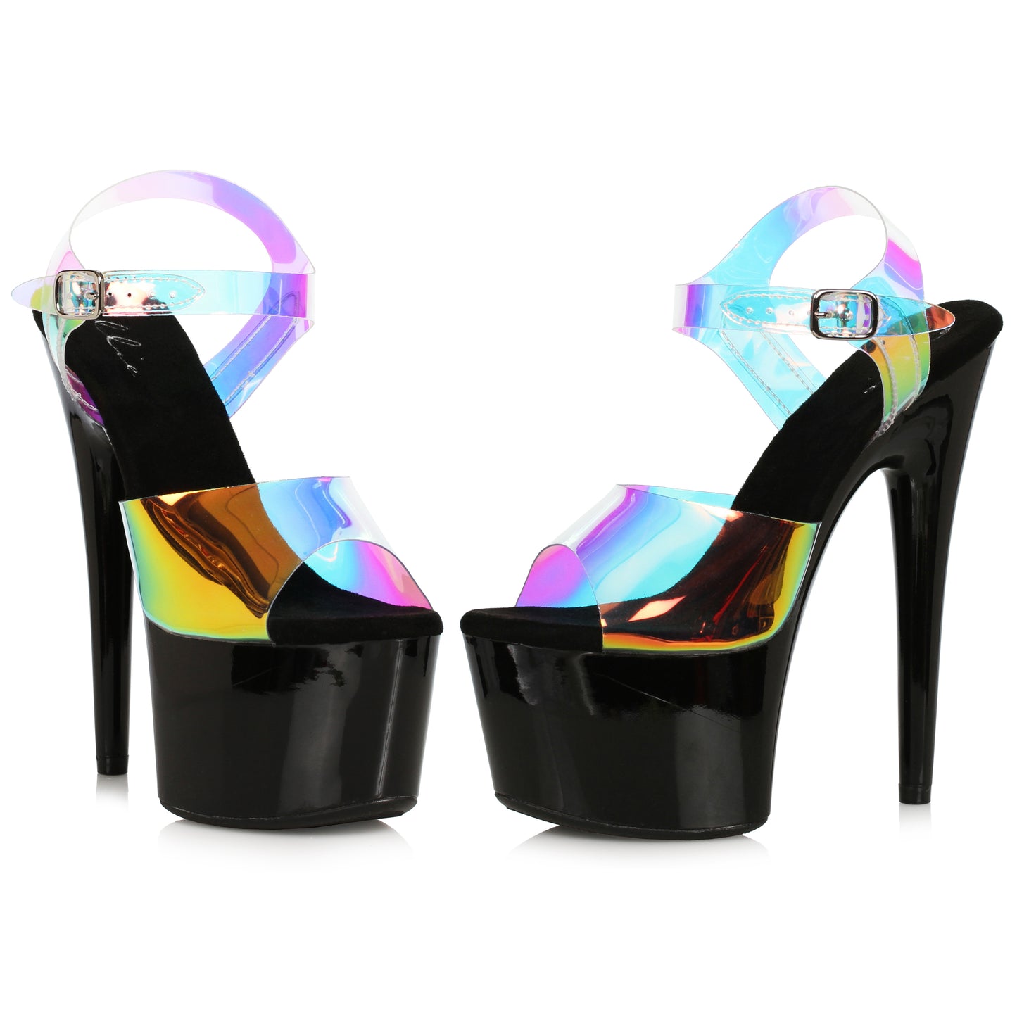 Taryn-709 Holographic Platform Sandals