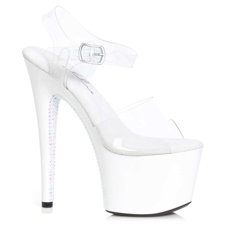 Vine-709 Rhinestone Heeled Platform Sandals