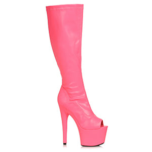 Vivid-709 Peep Toe Patent Platform Boots