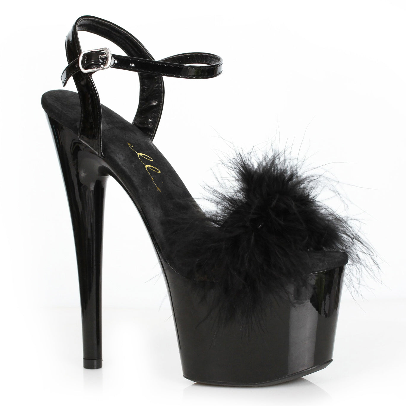 Whitney-709 Marabou Juliet Platform Sandals