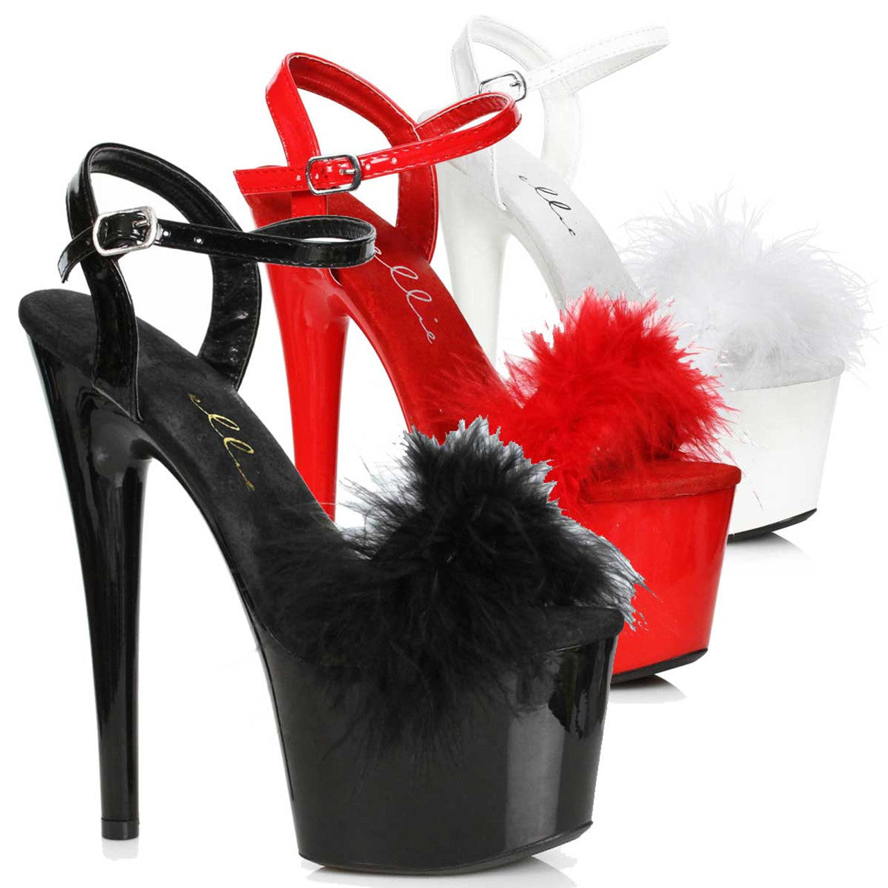 Whitney-709 Marabou Juliet Platform Sandals