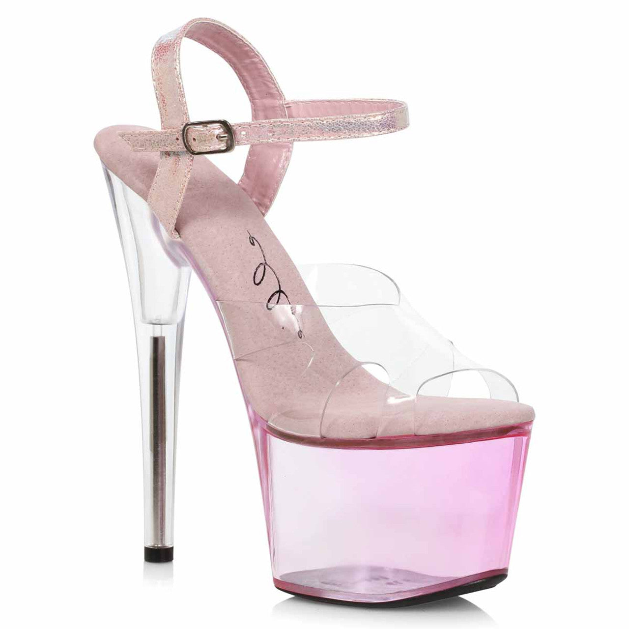 Zee-709 Clear PVC 7" Platform Sandals