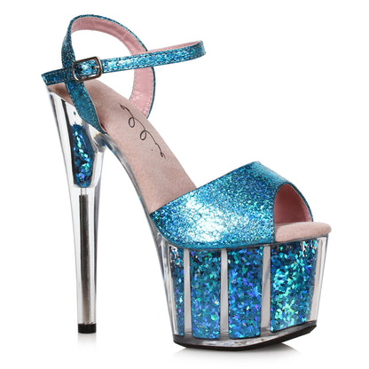 Zenya-709 Glitter Flake Platform 7" Sandals