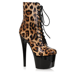 Zia-709 Animal Skin Textured Ankle Boots