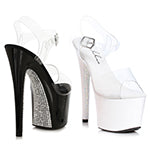 Vine-709 Rhinestone Heeled Platform Sandals