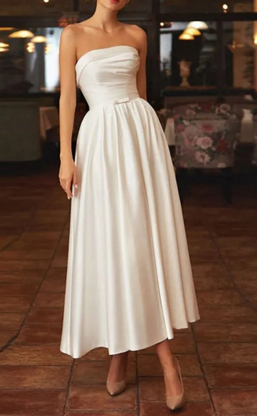 Ellie Vintage Strapless A Line Wedding Gown All Sizes/Colors