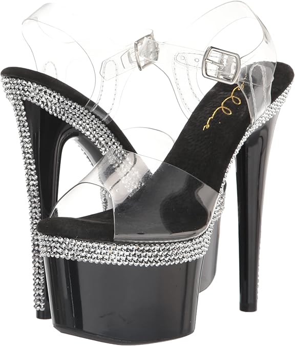 Hattie-709 Rhinestone Platform 7" Sandals