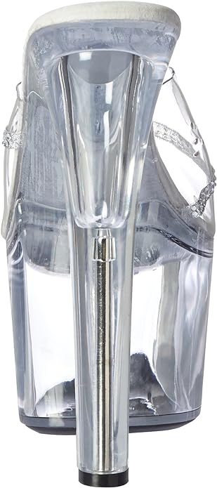 Jesse-711 Clear Rhinestone 7" Heel Mule Sandals