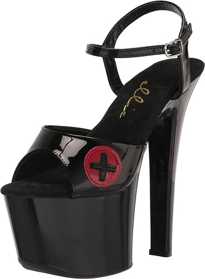 Nurse-711 Patent Nurse 7" Heel Sandals