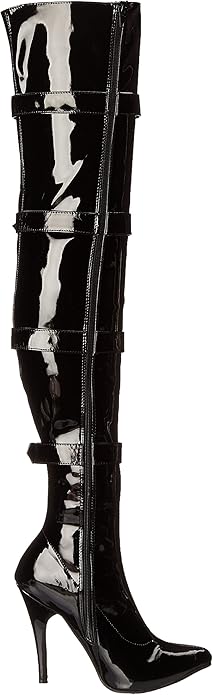 Buckleup-511 Thigh High Buckled Stiletto Boots