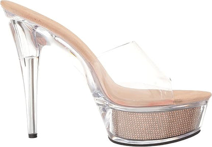 Spring-609 Rhinestone 6" Stiletto Mules