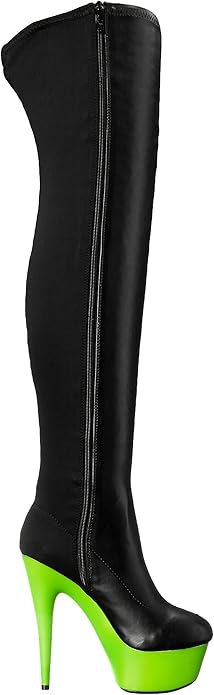 Unique-609 Faux Leather Thigh High Platform Boots