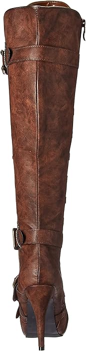 Rumi-421 Faux Leather Pirate Knee Boots