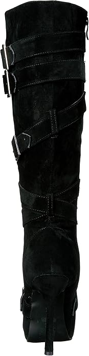 Vixen-420 Microfiber Buckle 4" Knee Boots