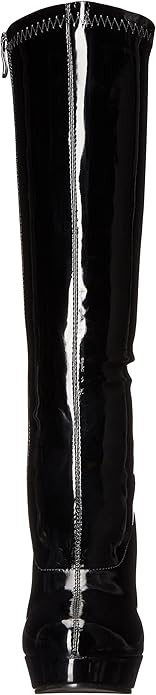 Groove-421 Gogo Patent 4" Heel Knee Boots