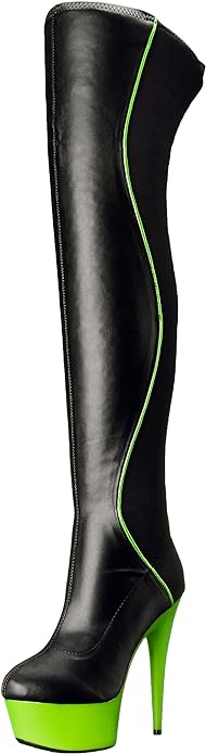 Unique-609 Faux Leather Thigh High Platform Boots