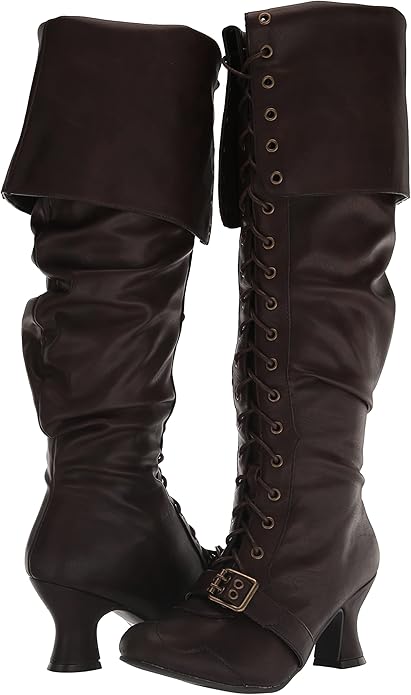 Maude-254 Faux Leather Victorian Pirate Boots