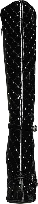 Gwen-511 Studded Patent 5" Knee Boots