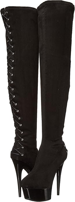 Fare-609 Lace-Up Back Thigh High Platform Boots