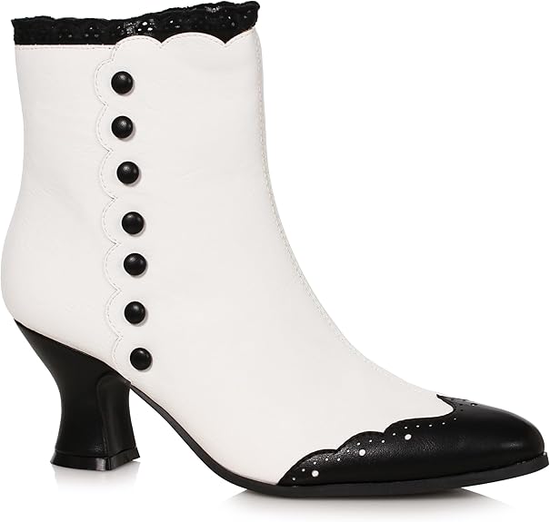 Victoria-253 Victorian Faux Leather Ankle Boots