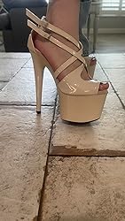 Tina-709 Patent Strappy 7" Platform Sandals