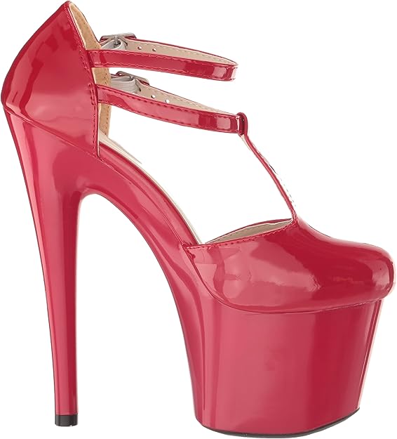 Venus-709 Patent T Strap Extreme Platform Pumps